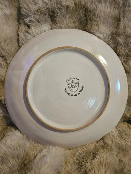 Plate Italian 1 of a kind Solimene beautiful design 9 1/2 size salad plate