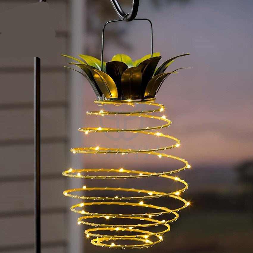 Outdoor Waterproof Garden Pineapple Solar Lights Path Lights Hanging Fairy Light