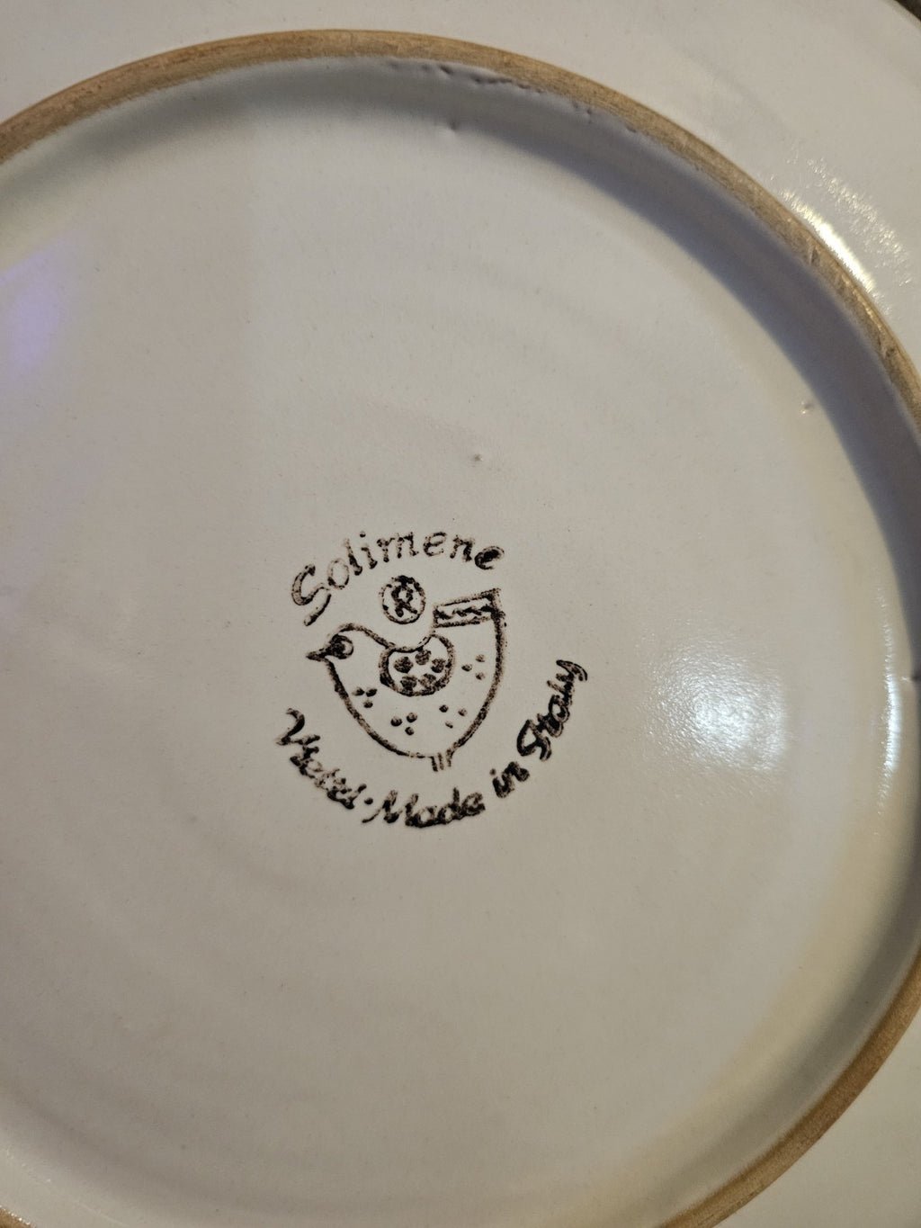 Plate Italian 1 of a kind Solimene beautiful design 9 1/2 size salad plate