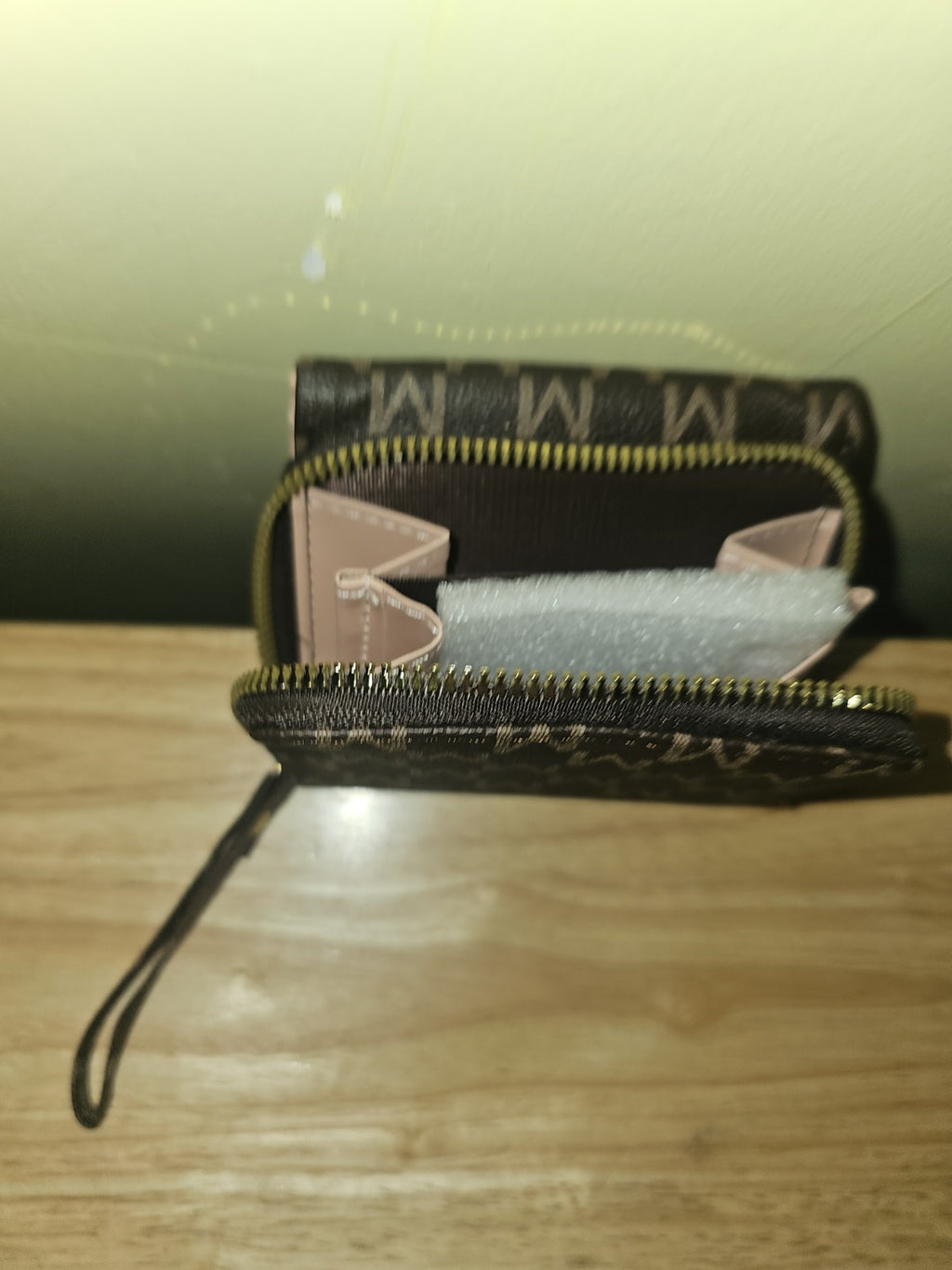 Wallet  women or men gold tone 'M' logo hardware