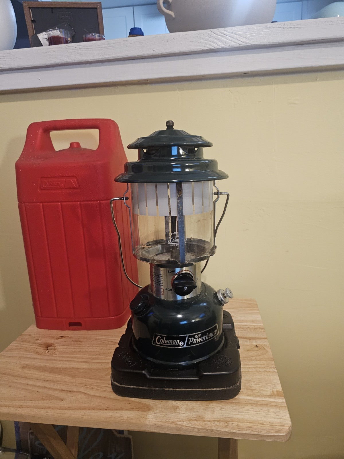 coleman powerhouse kerosene lantern glass globe double mantel mode # l290-700