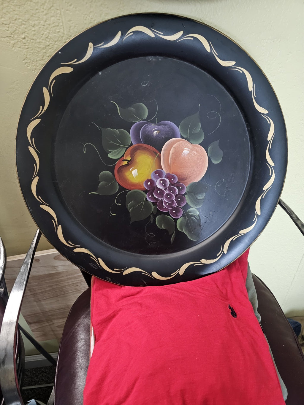 Hand painted Vintage Toleware Tray by Nashco