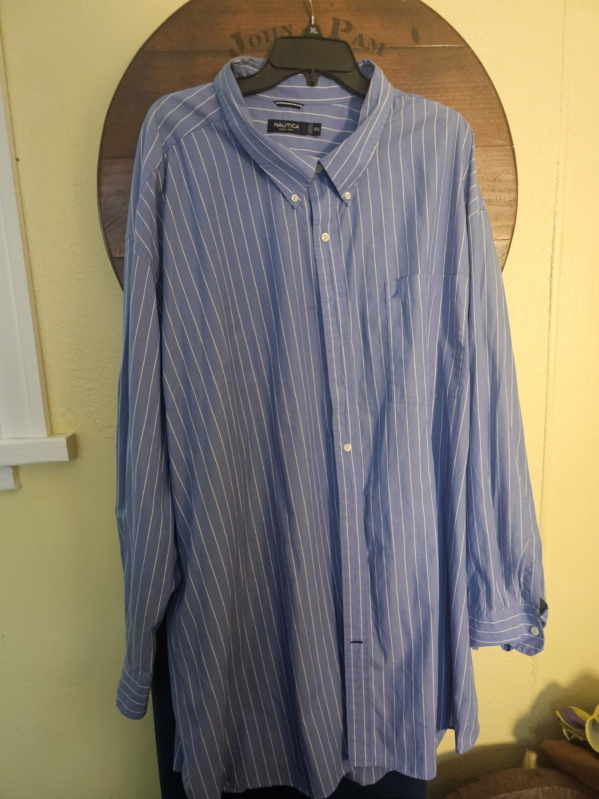 Shirt Nautica men's long sleeved shirt dress or causal 6XTL