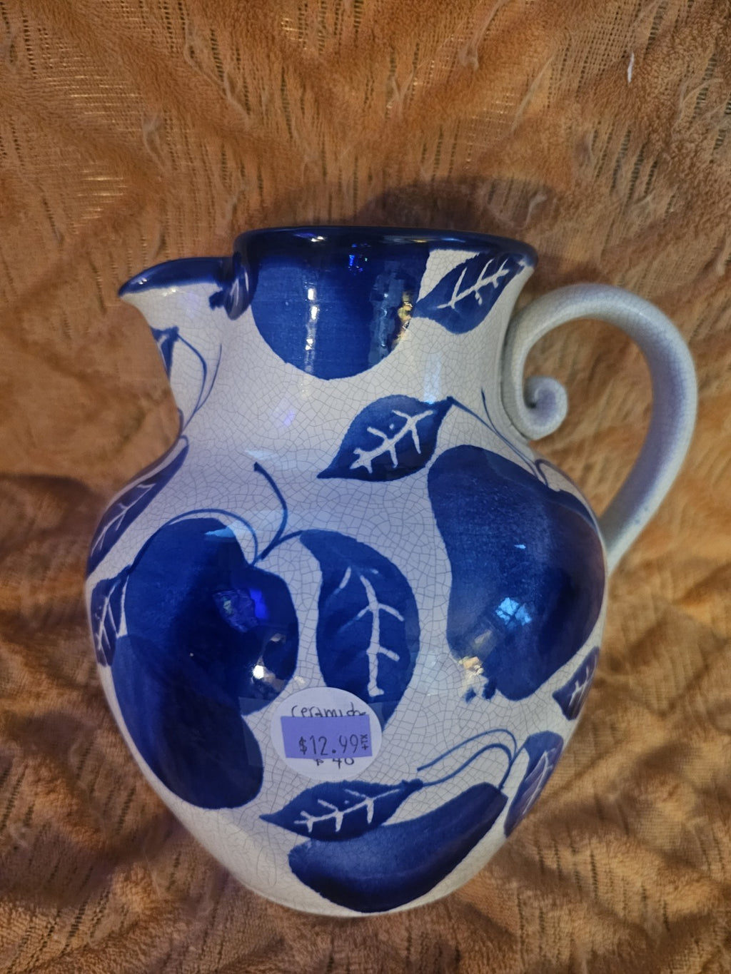 Italian beautifully crafted watering pitcher hand wash only apples and pears