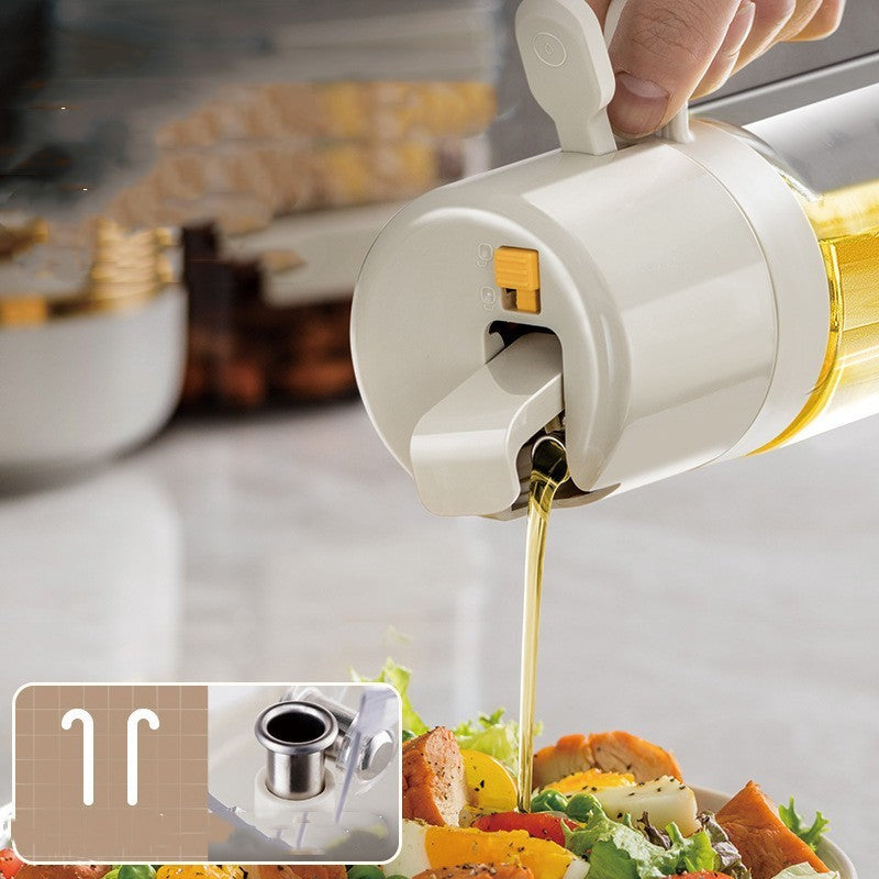 2 In 1 Oil Sprayer Bottle BBQ Cooking Oil Dispenser Olive Oil Pourers Sprayer Ki