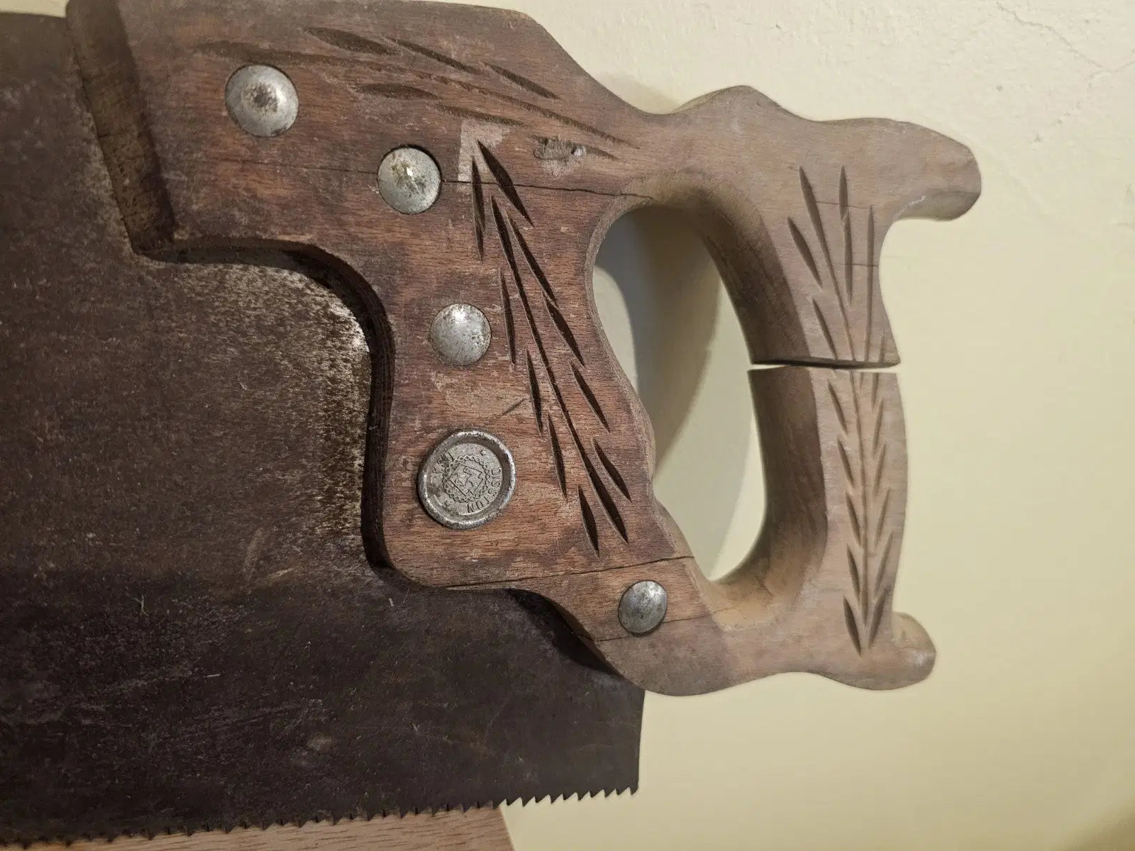 Vintage Henry Disston & Sons Hand Saw 26”