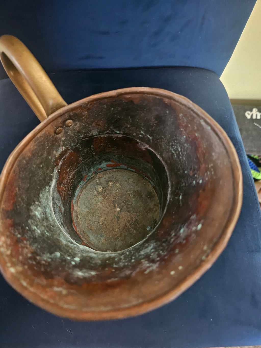 Vintage Copper and Brass Water Pitcher