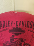 T Shirt Hanes brand  Harley Davidson shirt size L red