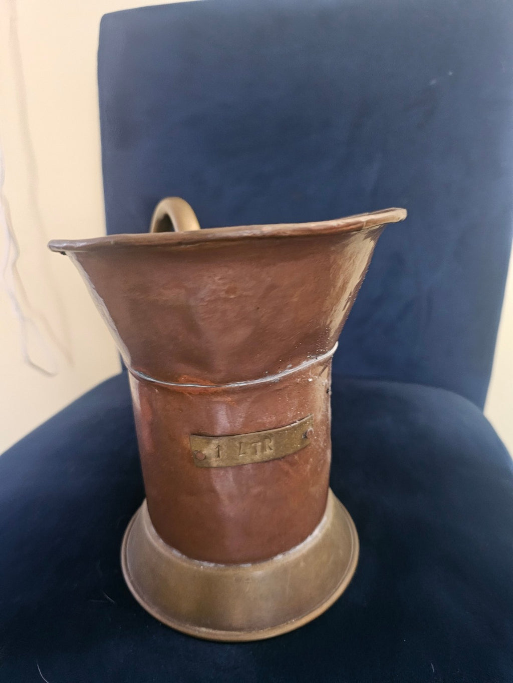 Vintage Copper and Brass Water Pitcher