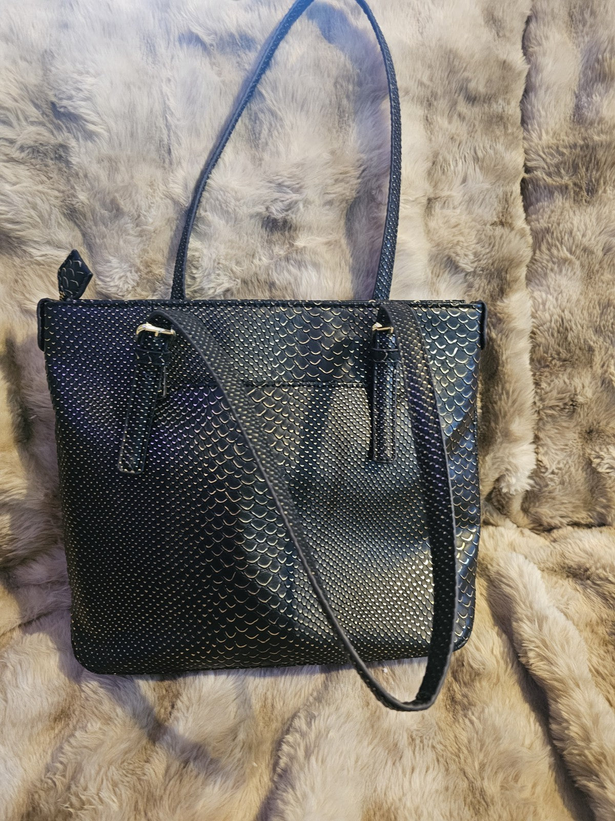 Purse Anne Klein purse handbag brand new black with gold flecks