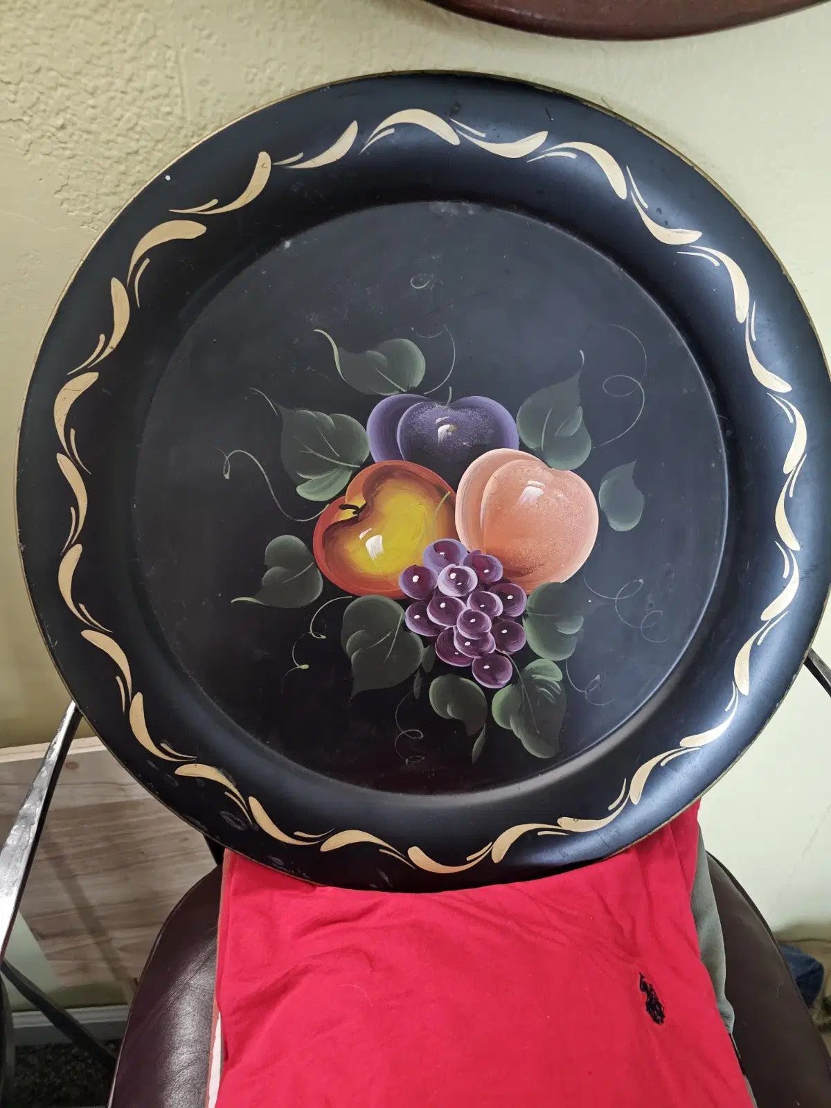 Hand painted Vintage Toleware Tray by Nashco