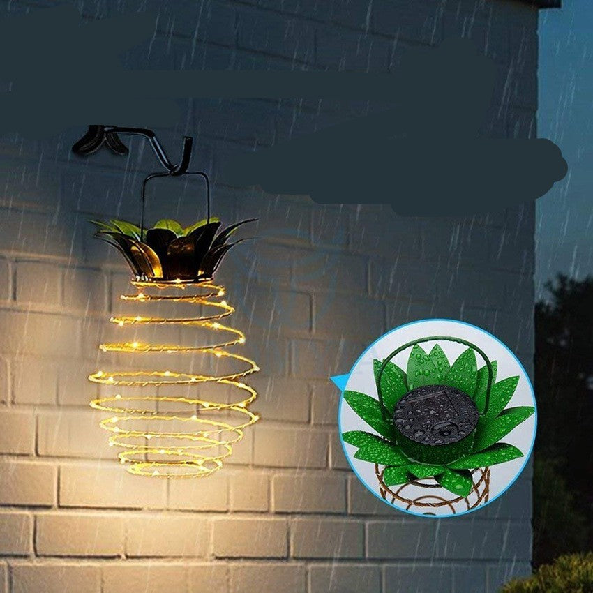 Outdoor Waterproof Garden Pineapple Solar Lights Path Lights Hanging Fairy Light