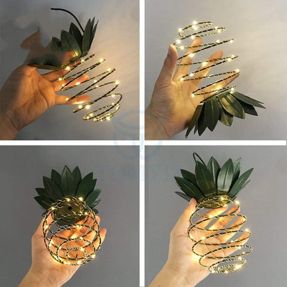 Outdoor Waterproof Garden Pineapple Solar Lights Path Lights Hanging Fairy Light