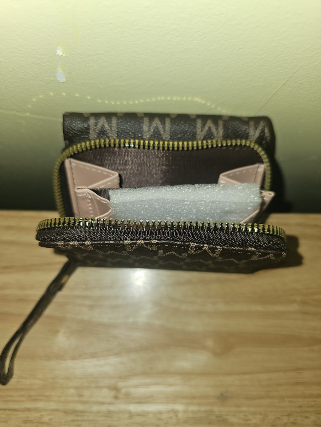 Wallet  women or men gold tone 'M' logo hardware