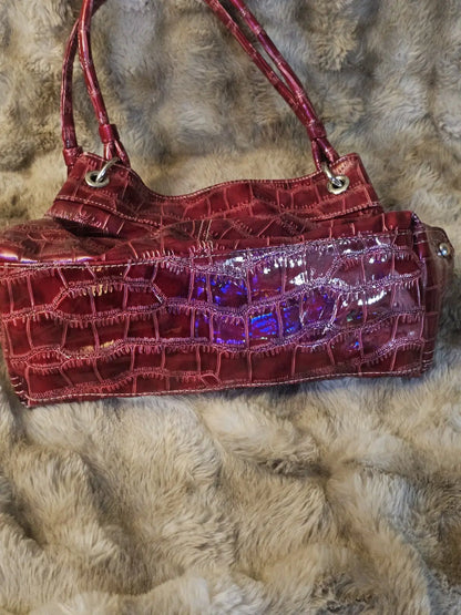 Purse Shimmering slick red handbag for the holiday beautiful purse