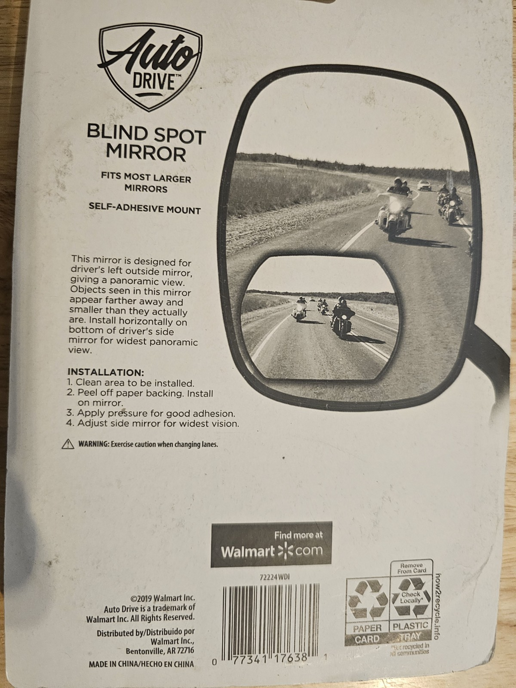 blind spot mirror stick on