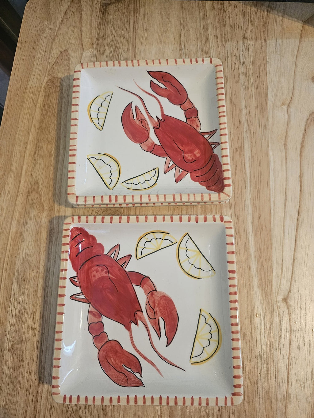 Square lobster plates 6" Warner New Hampshire