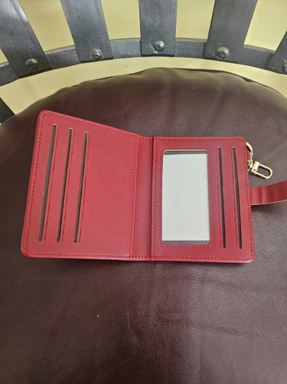 Wallets red leather wallet women also available mint green and light blue