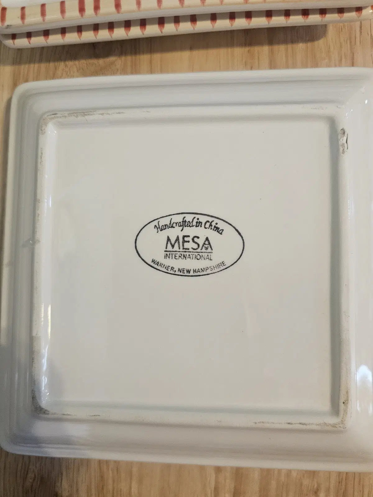 Square lobster plates 6" Warner New Hampshire