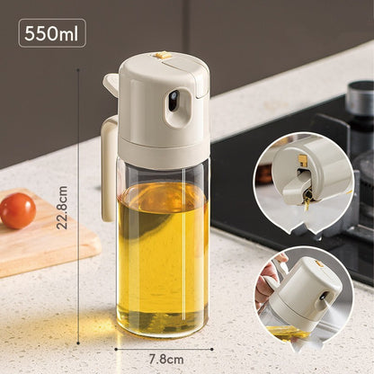 2 In 1 Oil Sprayer Bottle BBQ Cooking Oil Dispenser Olive Oil Pourers Sprayer Ki