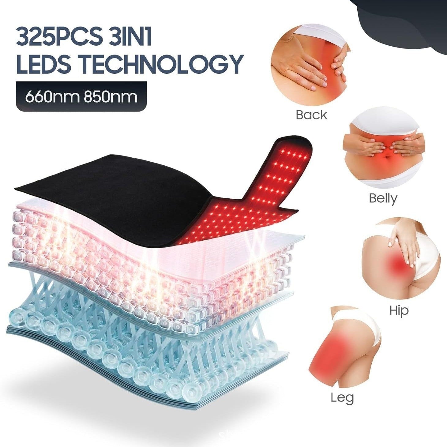 Near-infrared Light-heated Red-light Therapy Waist Belt