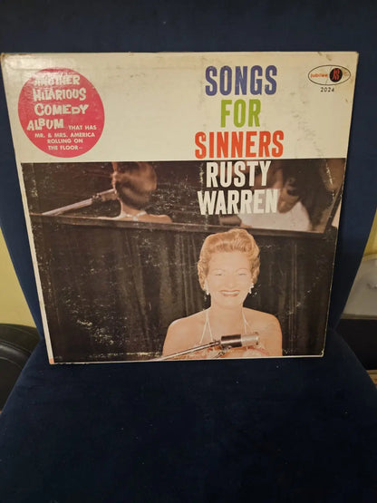 Music Rusty Warren- Songs for Sinners 1961 JGM-2034 Vinyl 12'' Vintage