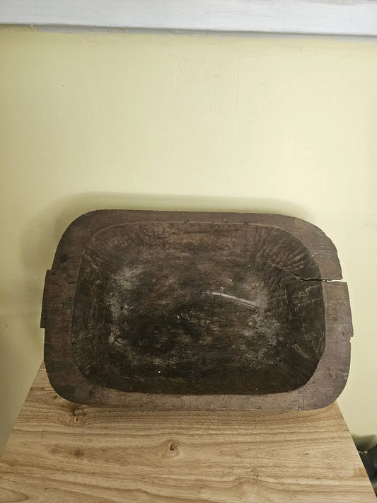 Vintage Early American Hand Made Wood Bowl