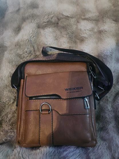 Purse brand new man bag shoulder leather a Weixier since 2008