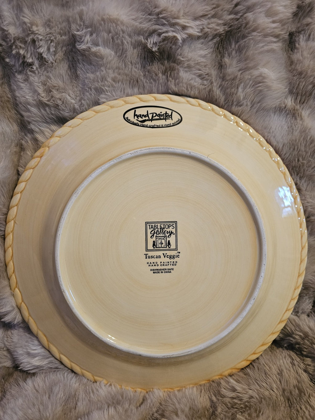 Plate Beautiful Handmade and hand painted Gallery Tuscan Veggie 11" plate