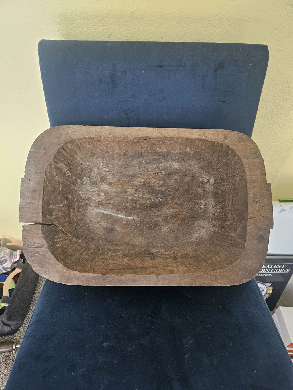 Vintage Early American Hand Made Wood Bowl