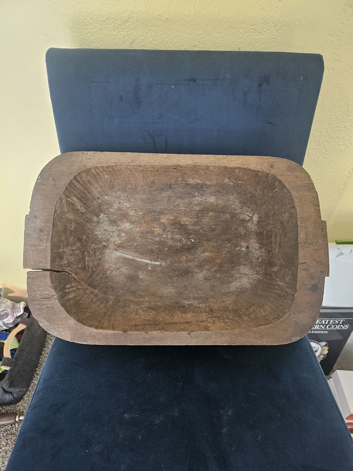 Vintage Early American Hand Made Wood Bowl