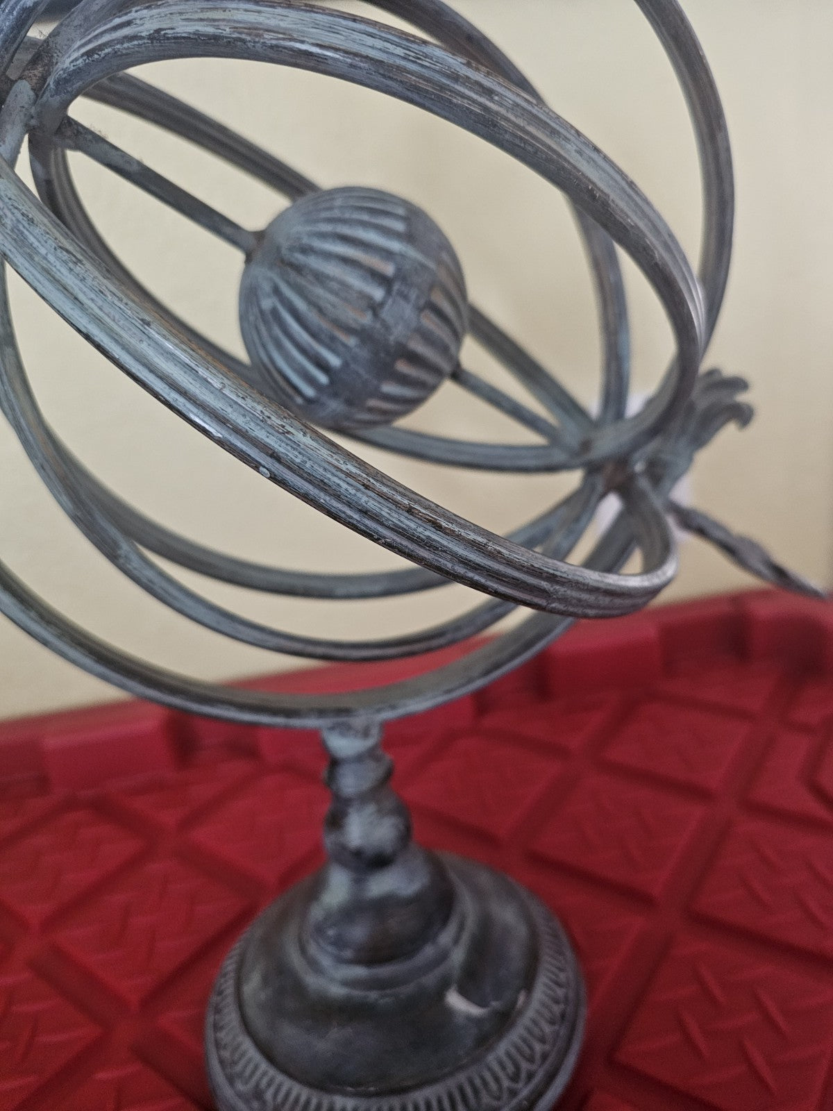 Vintage Wrought Iron armillary sphere or decorative sundial piece of art