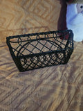 adorabable wrought iron basket wall hanger may hold flowers, mail,daily memos