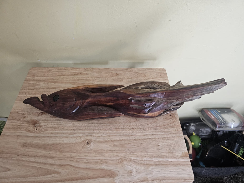 Driftwood hand crafted fish