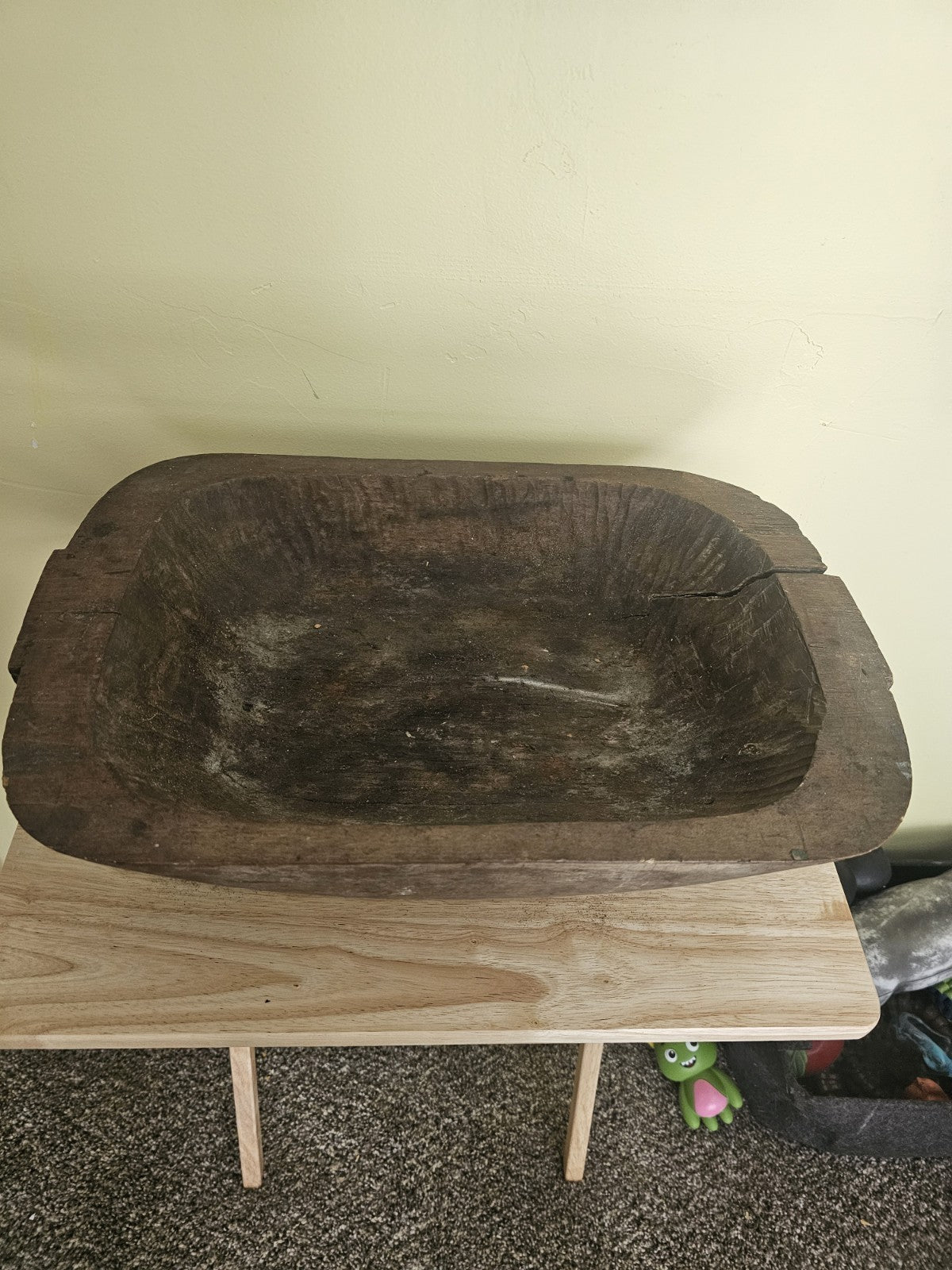 Vintage Early American Hand Made Wood Bowl