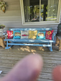 Vintage Early American Nanny Rocker at the very least 75 years old country blue