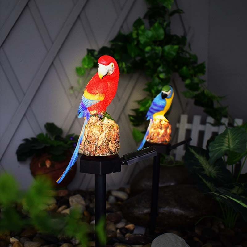 Parrot Solar Light Outdoor Waterproof Garden Lawn Plug Landscape Light Garden De
