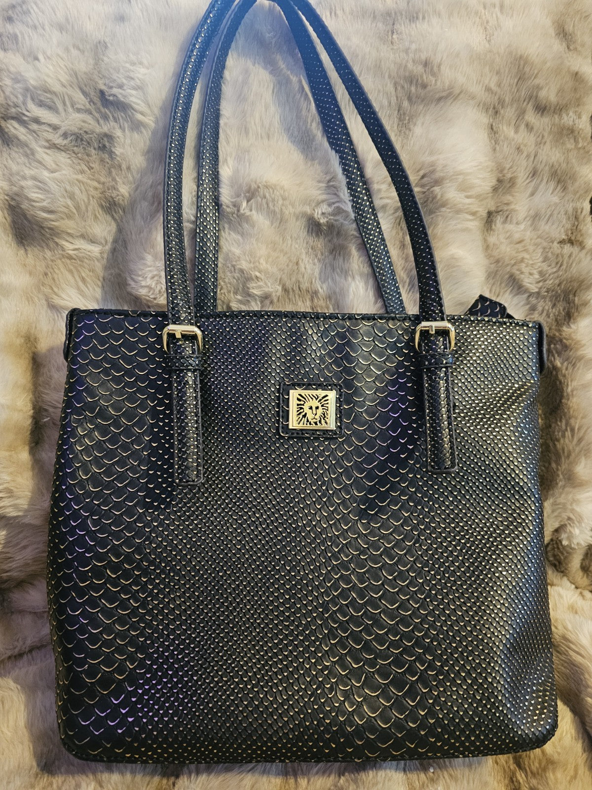 Purse Anne Klein purse handbag brand new black with gold flecks