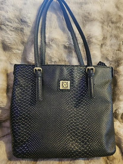 Purse Anne Klein purse handbag brand new black with gold flecks