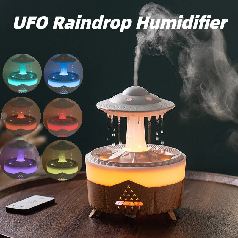 New UFO Raindrop Humidifier Water Drop Air Humidifier USB Aromatherapy Essential