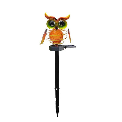 Solar Owl Lawn Lamp Outdoor Waterproof LED Garden Pathway Lighting Night Light E