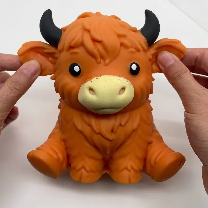 Scottish Highland Cow Squishy Slow Rebound Anxiety Relief Fidget Toy,Squishy Toys, Festival Toys,Juegos Para ,Cheese Squishy