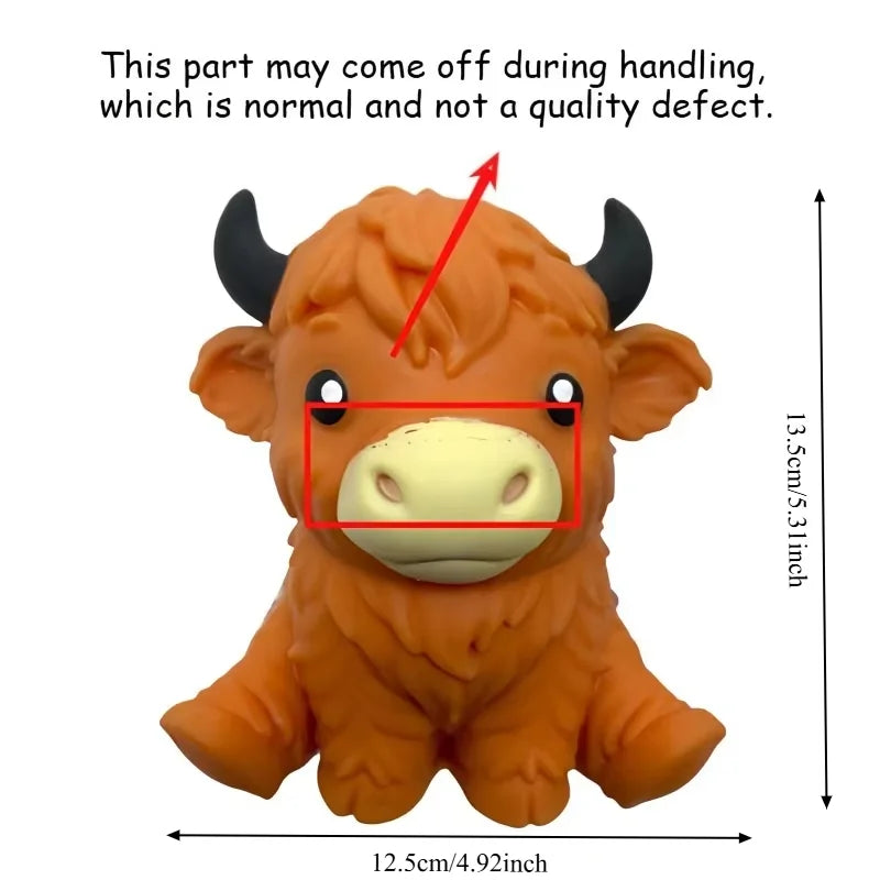 Scottish Highland Cow Squishy Slow Rebound Anxiety Relief Fidget Toy,Squishy Toys, Festival Toys,Juegos Para ,Cheese Squishy