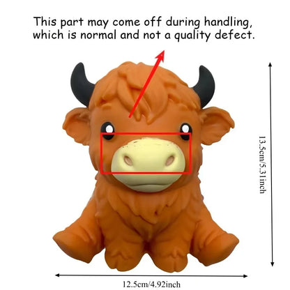 Scottish Highland Cow Squishy Slow Rebound Anxiety Relief Fidget Toy,Squishy Toys, Festival Toys,Juegos Para ,Cheese Squishy