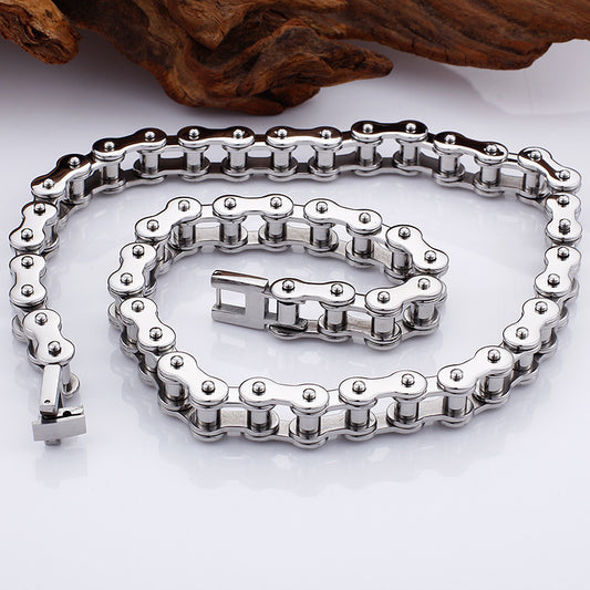 Trendy Men's Titanium Steel Bicycle Chain Jewelry