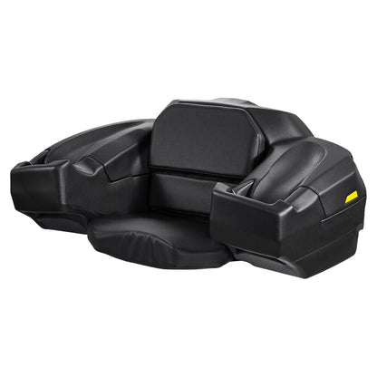 ATV Rear Storage Box and Lounger, 95L ATV Cargo Box with Seat & Backrest, Waterproof LLDPE & Lockable Lounger Storage Box Fit Most ATVs with Rear Rack, Compatible with ATV, UTV, Can-Am Vehicles