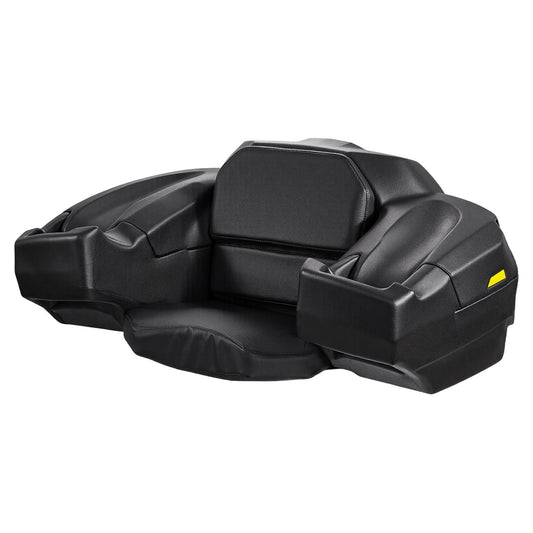 ATV Rear Storage Box and Lounger, 95L ATV Cargo Box with Seat & Backrest, Waterproof LLDPE & Lockable Lounger Storage Box Fit Most ATVs with Rear Rack, Compatible with ATV, UTV, Can-Am Vehicles