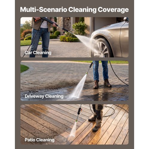 Electric Pressure Washer, 2000 Max PSI 1.59 Max GPM, Portable Power Washer with 4 Nozzles, Metal Extension Wand, Built-in Carry Handle, Compact & Flexible for  Cars,Driveways,Patios,Fences,Home