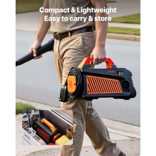 Electric Pressure Washer, 2000 Max PSI 1.59 Max GPM, Portable Power Washer with 4 Nozzles, Metal Extension Wand, Built-in Carry Handle, Compact & Flexible for  Cars,Driveways,Patios,Fences,Home