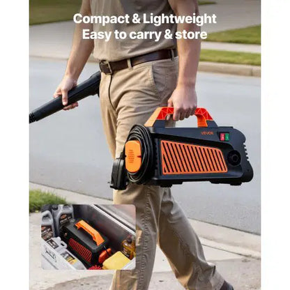 Electric Pressure Washer, 2000 Max PSI 1.59 Max GPM, Portable Power Washer with 4 Nozzles, Metal Extension Wand, Built-in Carry Handle, Compact & Flexible for  Cars,Driveways,Patios,Fences,Home